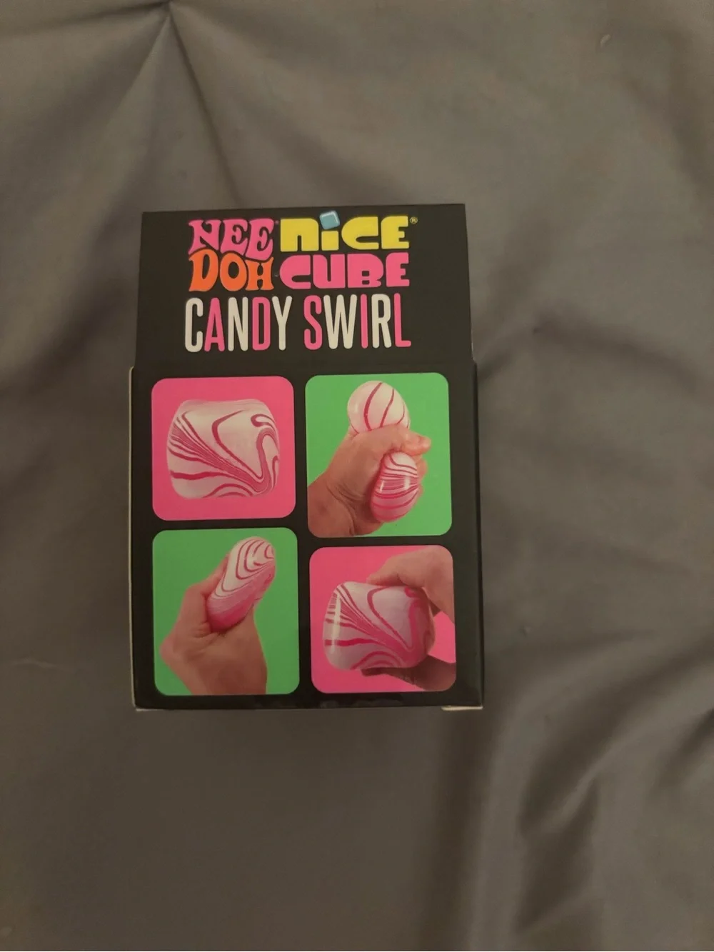 Nice Cube Candy Swirl Stress Toy - Pink/White